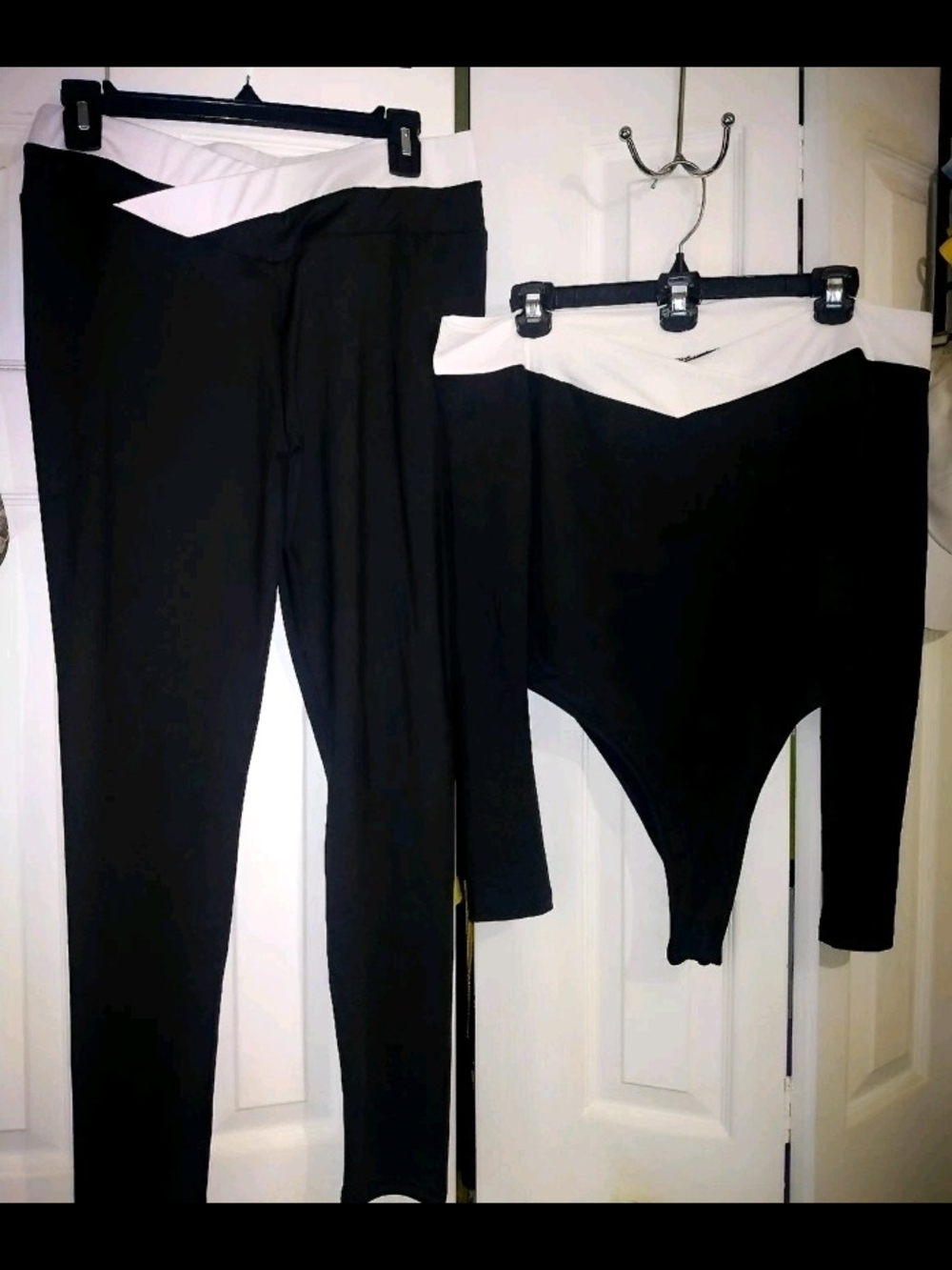 Fashion Nova Black Jumpsuit with White V-Waistband